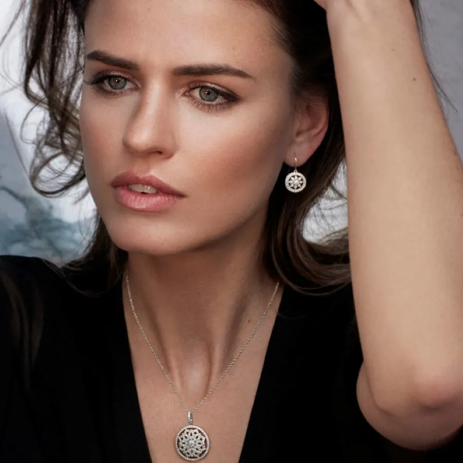 1.10 quilates colgante diamante en oro blanco 