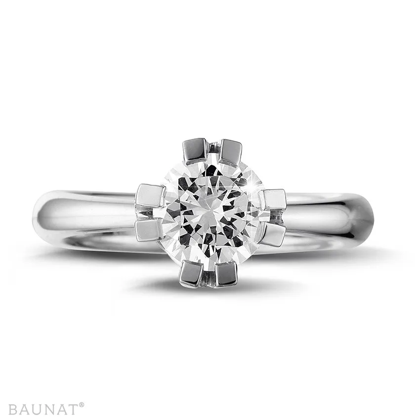 1.50 quilates anillo solitario diamante diseño en platino con ocho garras 
