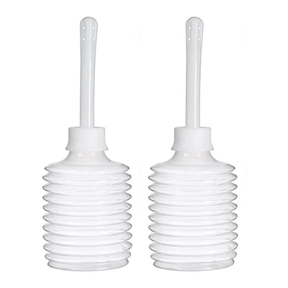 2pcs 180ml Portable Disposable Clear Enema Douche Applicator Bottle Anal Applicator Cleaning Tool
