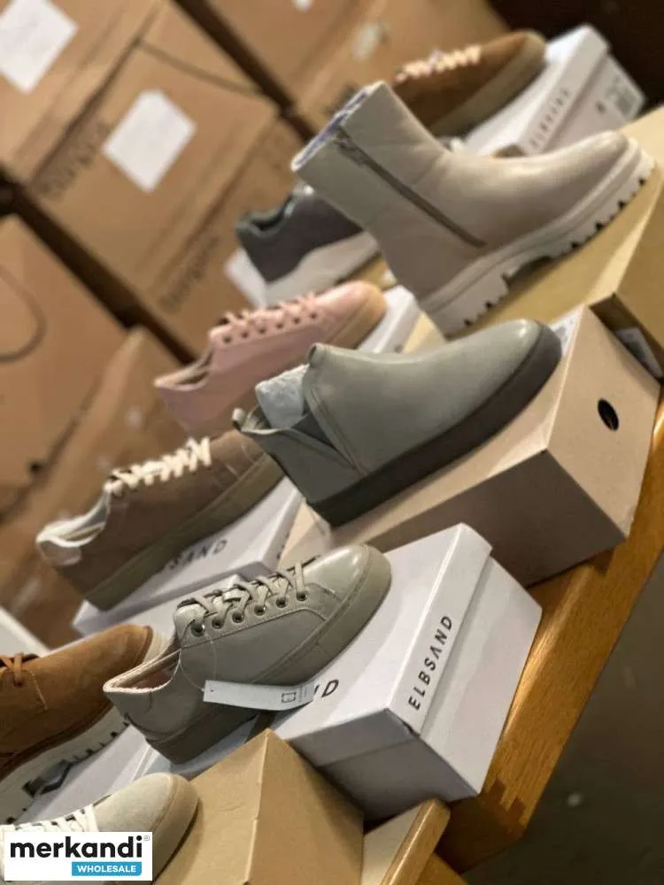 6,50€ por par, palet de stock restante, mezcla de zapatos de marca europea, mezcla de diferentes modelos y tallas para mujer y h