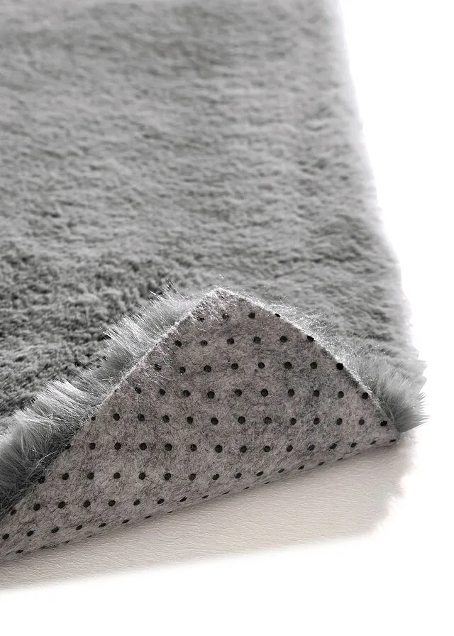 Alfombra de baño de calidad y especialmente suave Plateado