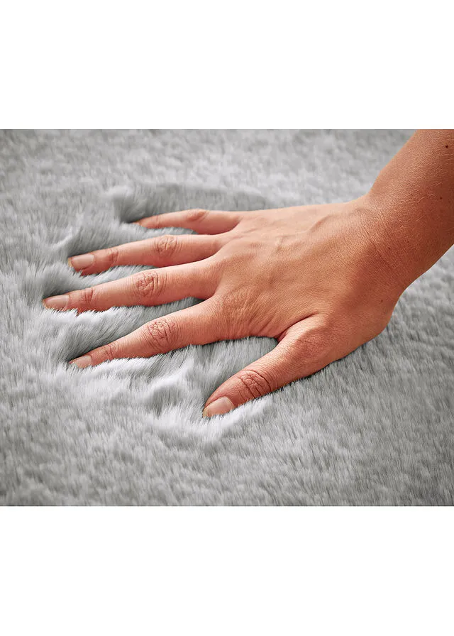 Alfombra de baño de calidad y especialmente suave Plateado