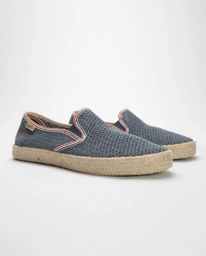 Alpargatas de rejilla azules para hombre AMBER JEANS