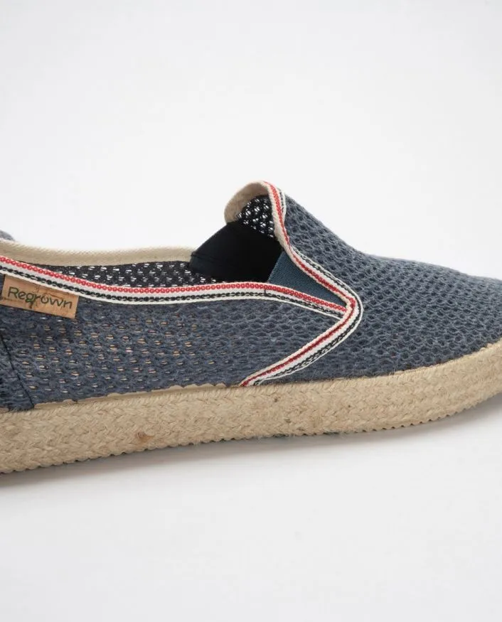 Alpargatas de rejilla azules para hombre AMBER JEANS
