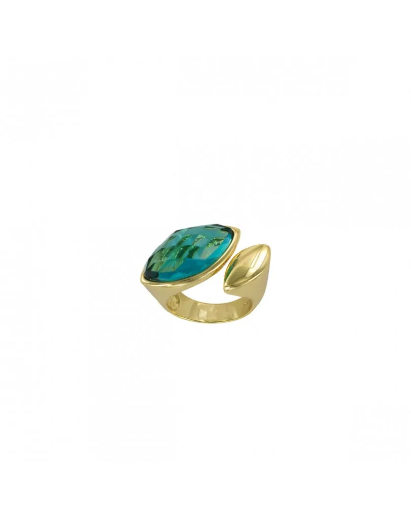 ANILLOS ORIGINALES CHAPADOS CON DISEÑO EN COLOR VERDE