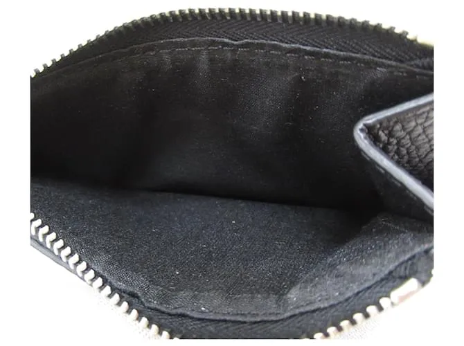 AUTRE MARQUE ESTUCHE DE TARJETAS DE VISITA DE CUERO OFFWHITE NEGRO BLANCO ROTO 