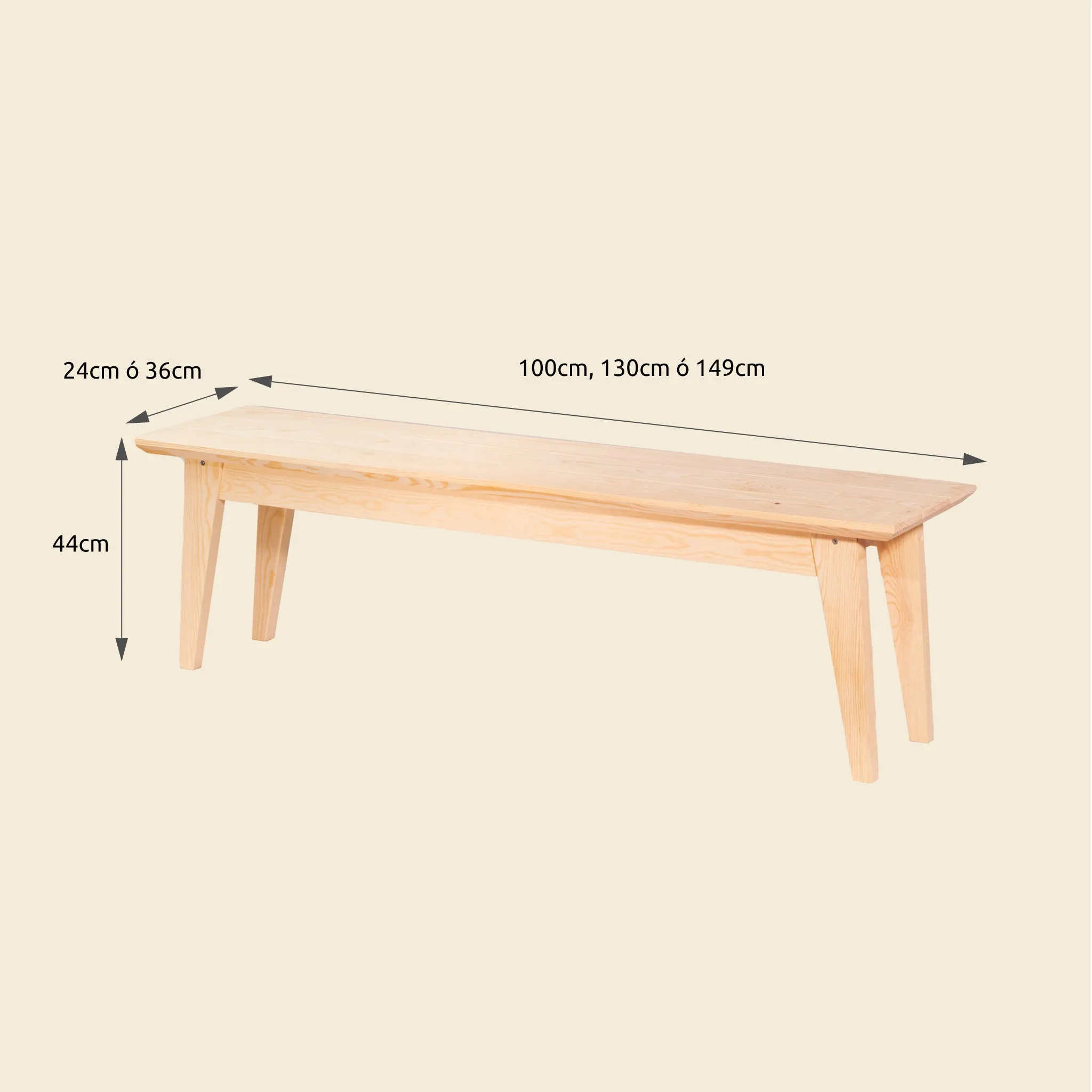 Banco pie de cama madera