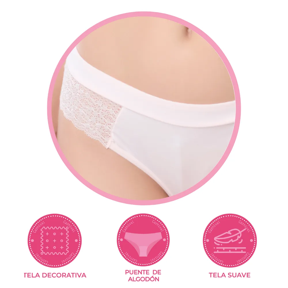 Bikini coordinable corte brasileo de tela satinada rosa 74426 Lady Carnival