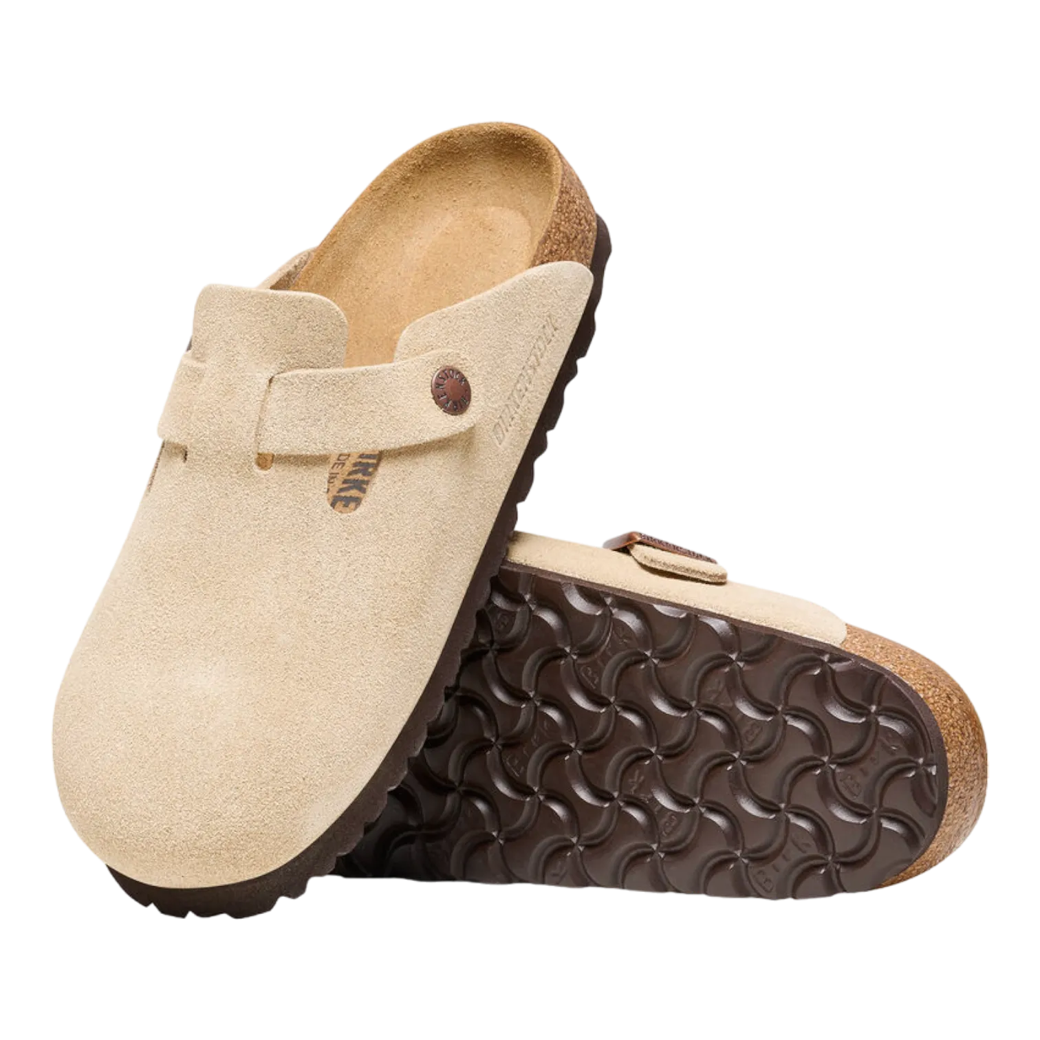 Birkenstock Boston Suede Leather Latte Cream 1026181
