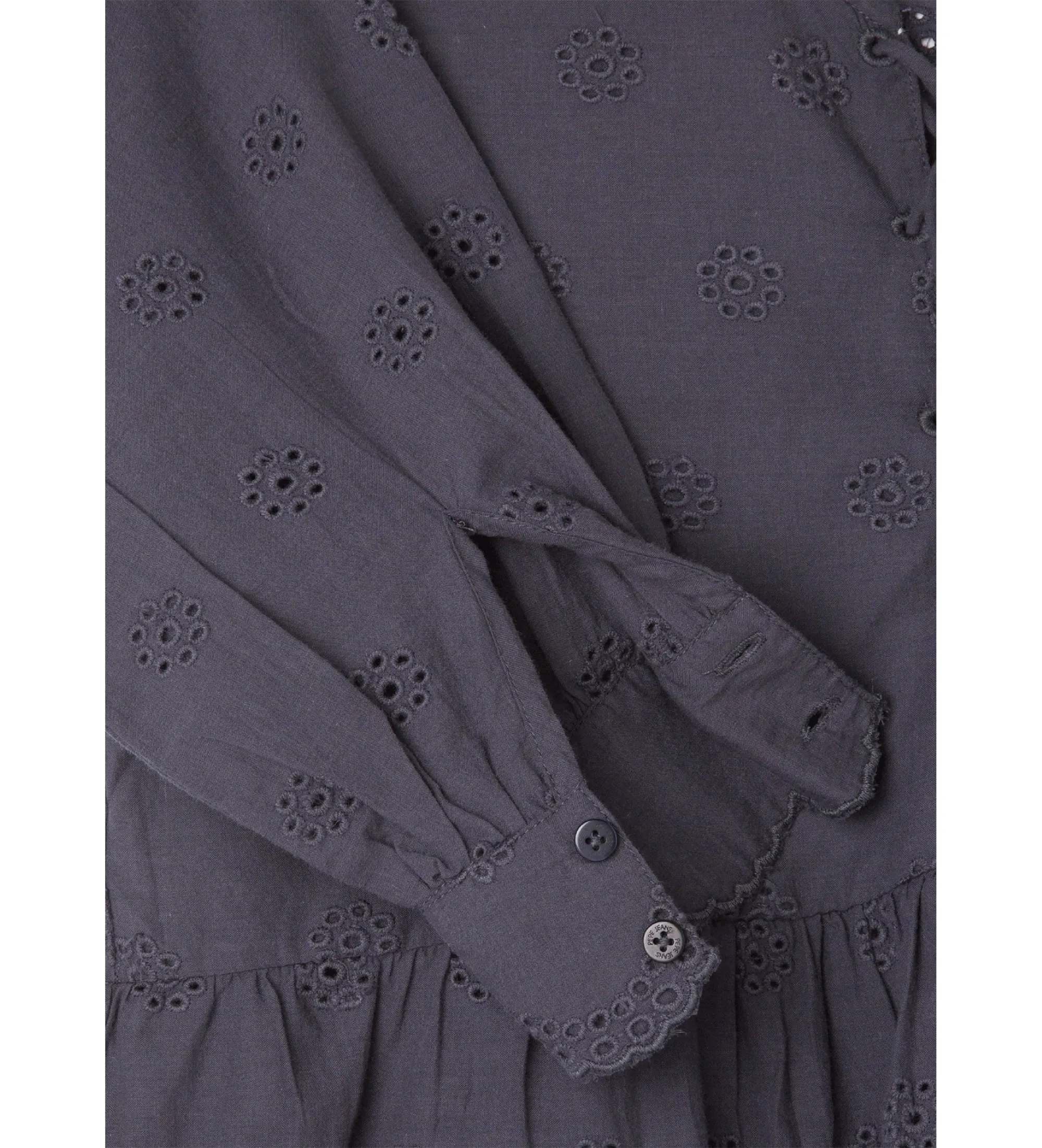 Blusa Con Detalles Calados gris