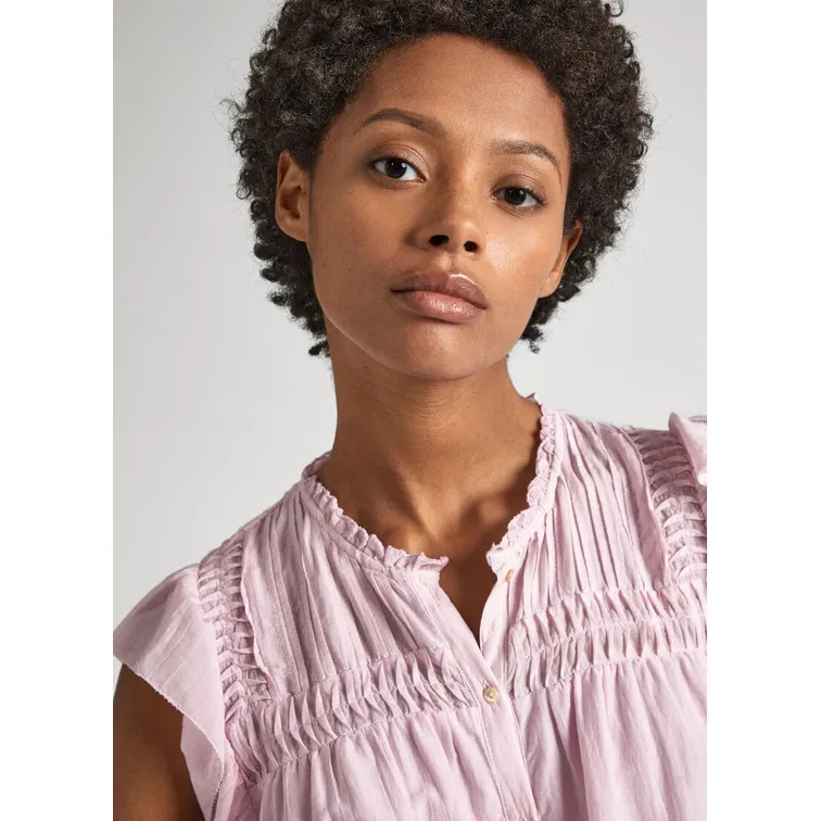 BLUSA CON DETALLES PLISADOS MUJER PEPE JEANS