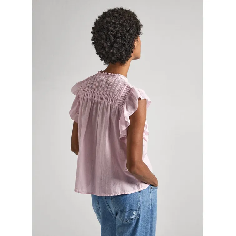 BLUSA CON DETALLES PLISADOS MUJER PEPE JEANS
