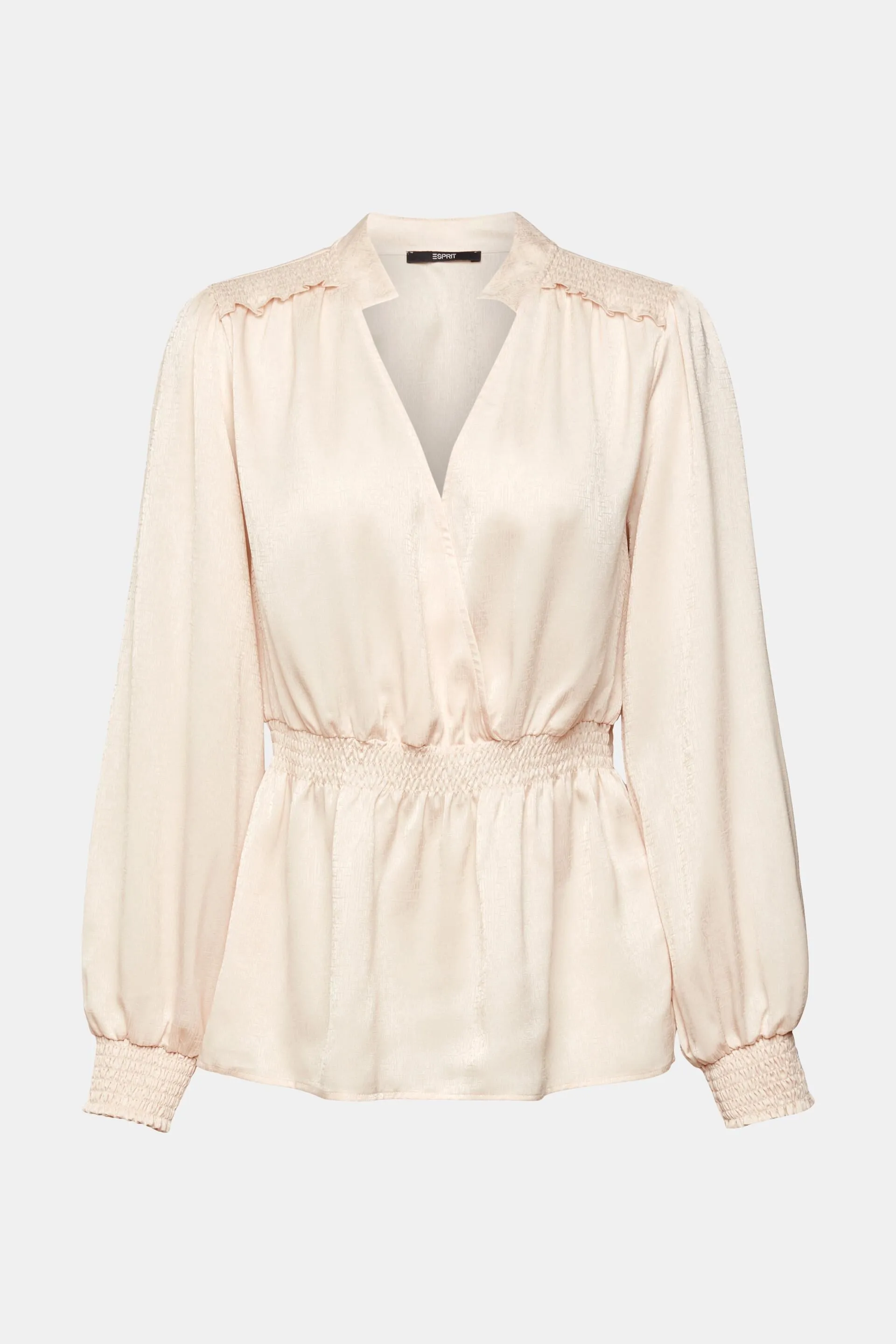 Blusa con textura y detalles fruncidos
