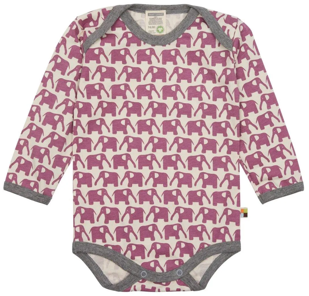 Body manga larga Elefantes Grape