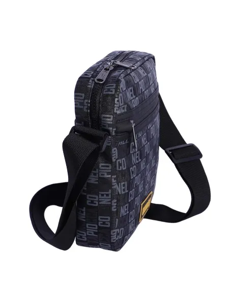 Bolso bandolera para hombre CORONEL TAPIOCCA Aitor de nylon negro con cremallera