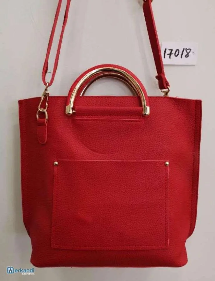 BOLSO DE MODA DE ECO CUERO SINTéTICO PARA MUJER  REF 17018 ROJO