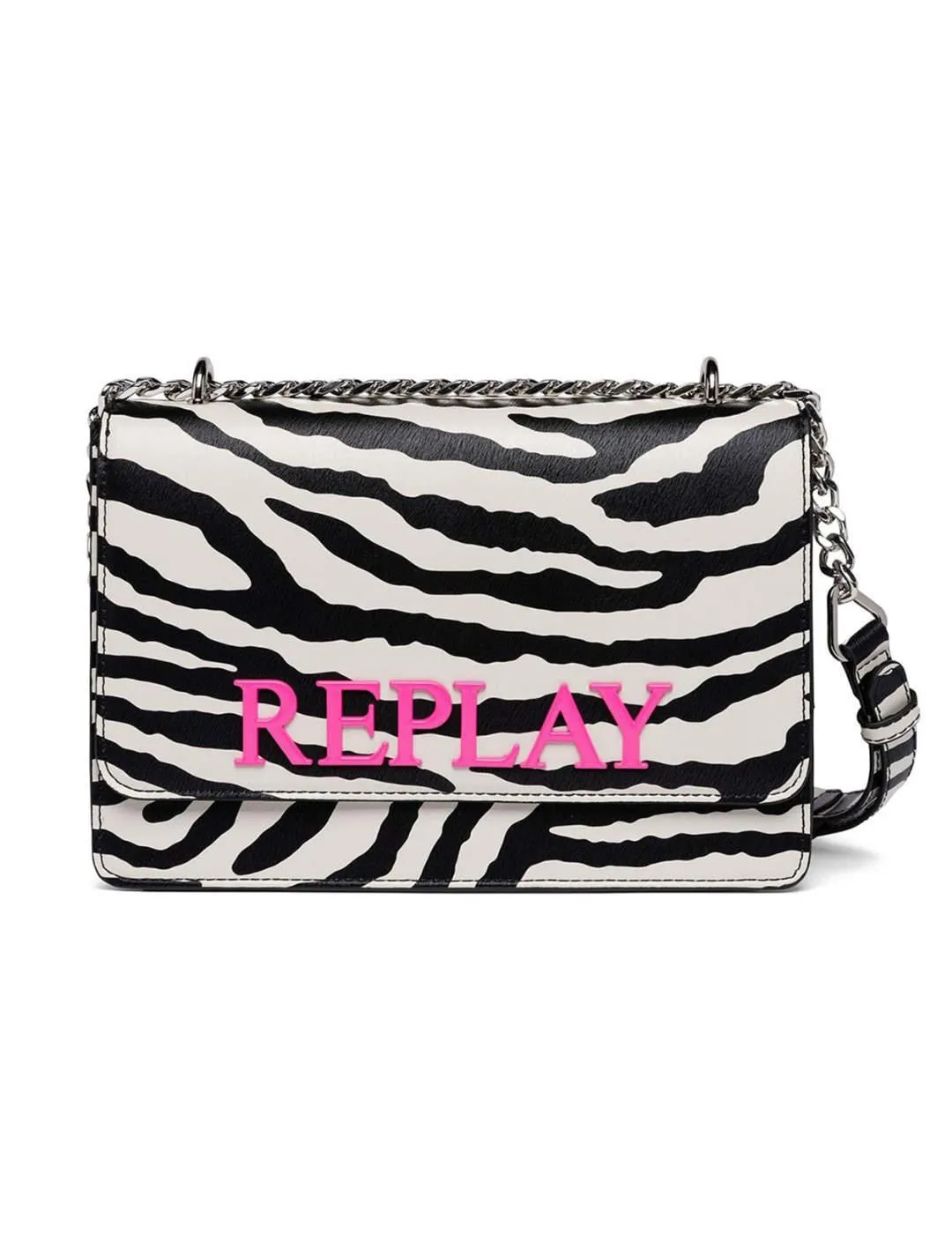 Bolso Replay bandolera estampado de cebra para mujer