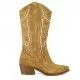 Botas tacón Redlove SERRAJE WHISKY CON DETALLES BORDADOS