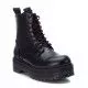 Botines plataforma Xti negros de cordones con detalles rojos