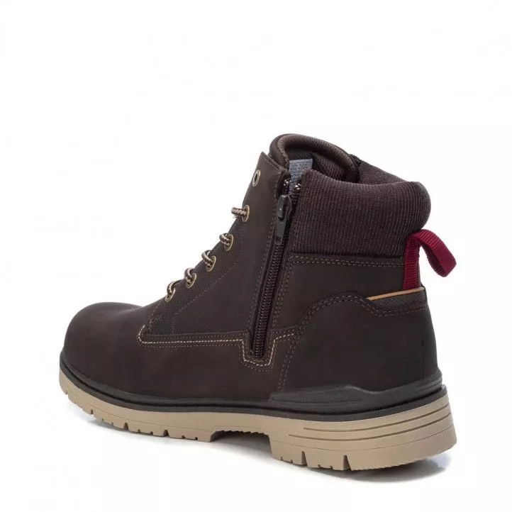 Botines Refresh marrones con detalles en crema