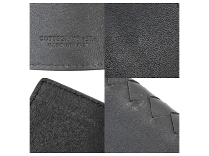Bottega Veneta Intrecciato Estuche para Llaves Negro 