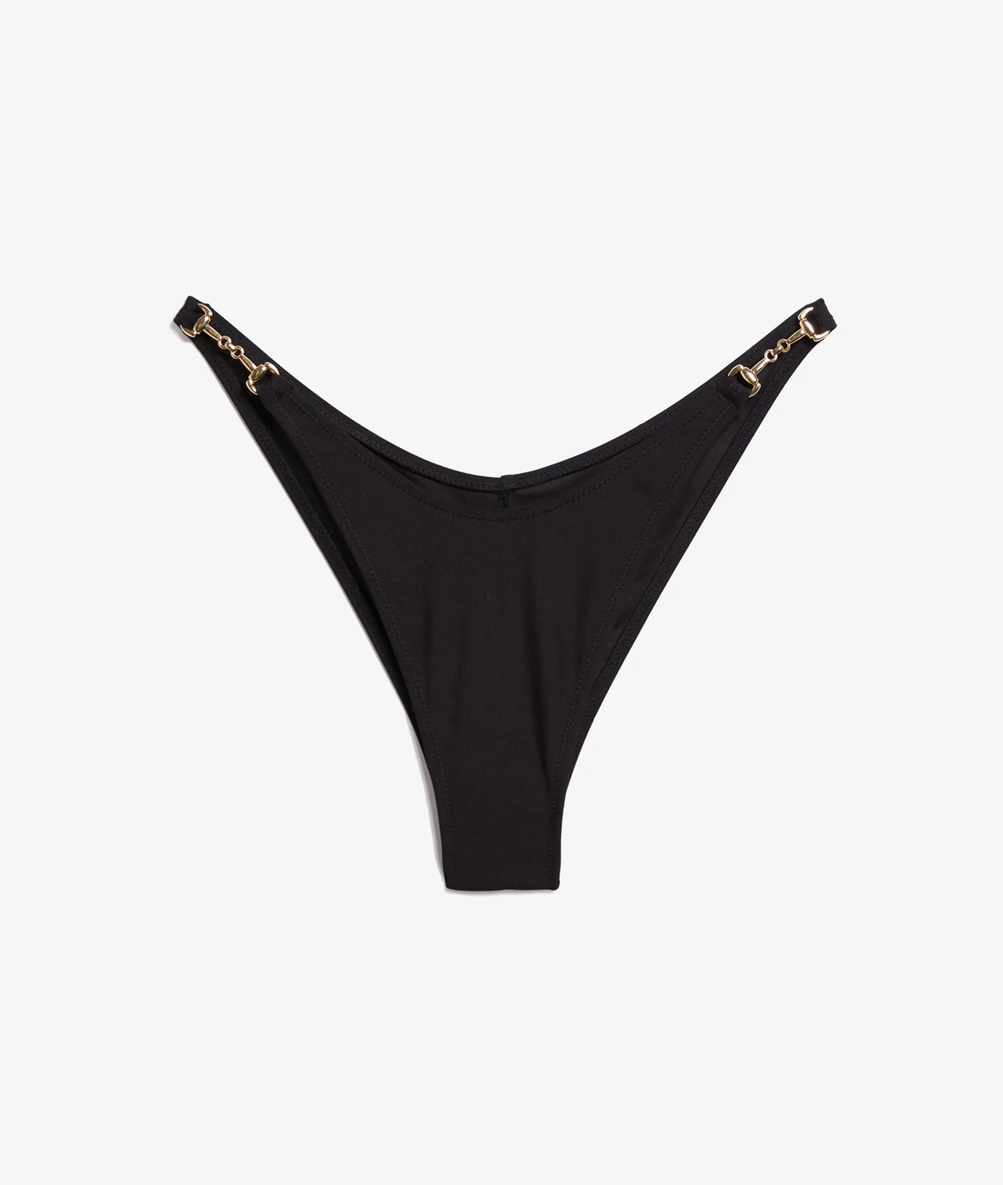 BRAGUITA BIKINI BRASILEñA PIERNA ALTA CON DETALLES JOYA HORSY NOIR  ETAM