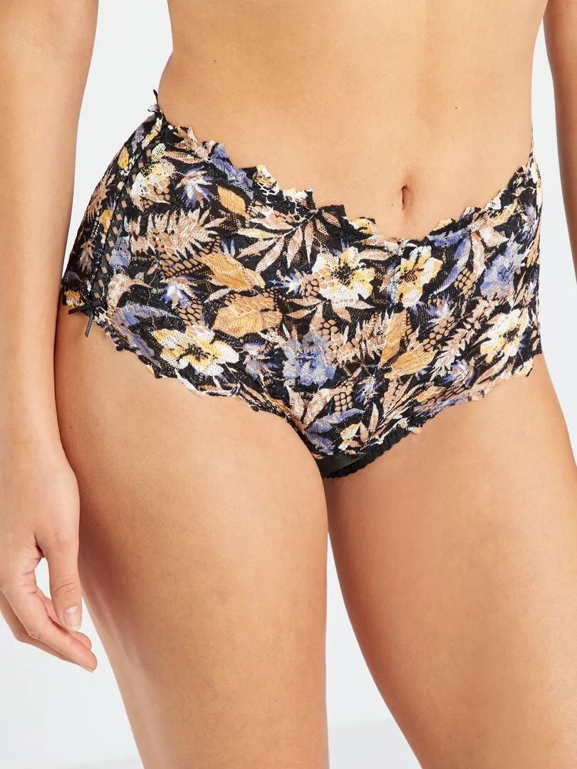 BRAGUITA DE ENCAJE ARUM 'SANS COMPLEXE'  NEGRO