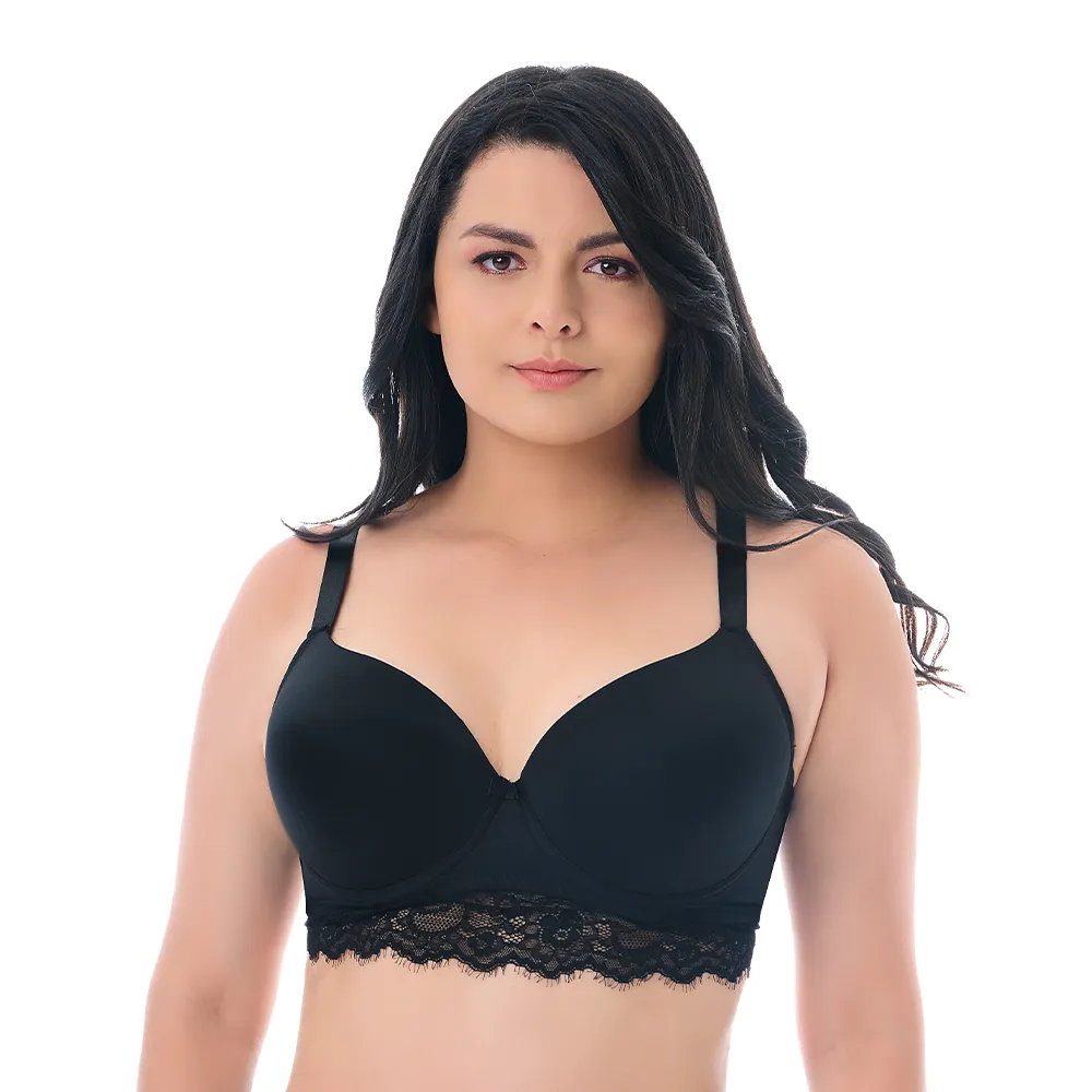 Brasier coordinable  de talla extra con varilla y encaje  24685 Lady Carnival