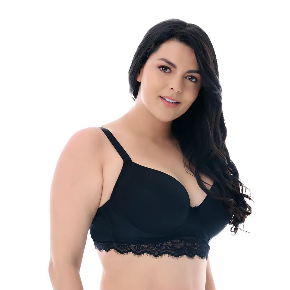 Brasier coordinable  de talla extra con varilla y encaje  24685 Lady Carnival