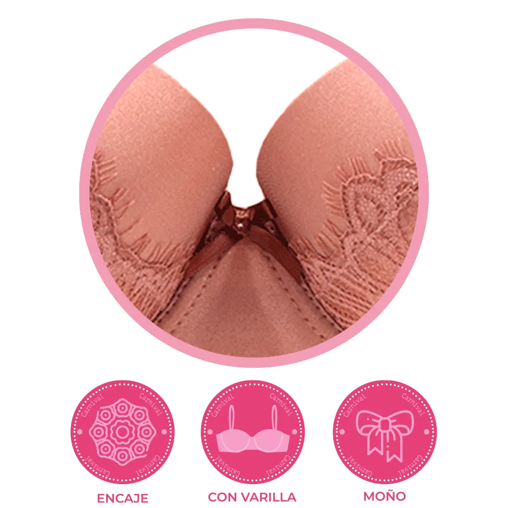 Brasier coordinable peto largo con encaje  24272 Carnival