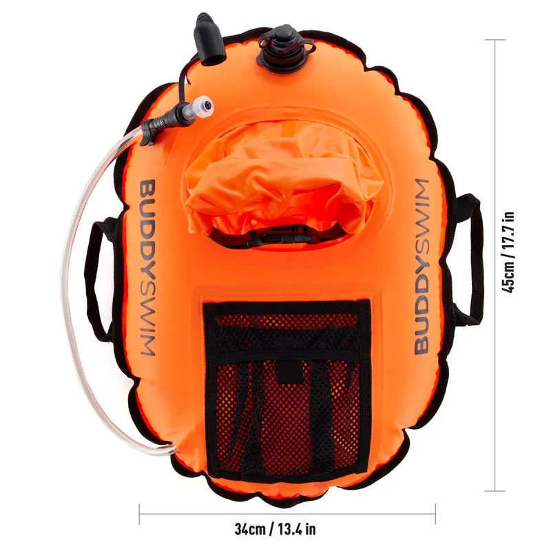 Buddsyswim Boya para Nadadores de aguas abiertas con depóisto de hidratación de 1 litro de capacidad.