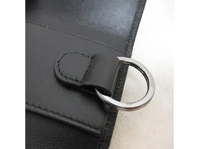 Bulgari Estuche de llaves de cuero Bvlgari Negro 