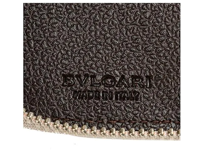 BULGARI ESTUCHE DE LLAVES DE LONA BVLGARI BZERO1 LOGO MANIA BEIGE EN MUY BUEN ESTADO 