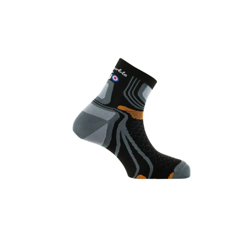Calcetines Thyo TIGE COURTE LA DOUBLE TREK GREK (NEGRO / NARANJA)
