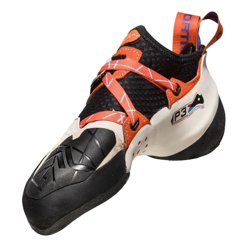 Calcetín de escalada para mujer La Sportiva Solution Woman (White/ Lily Orange)