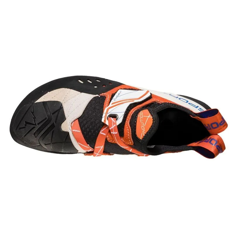 Calcetín de escalada para mujer La Sportiva Solution Woman (White/ Lily Orange)