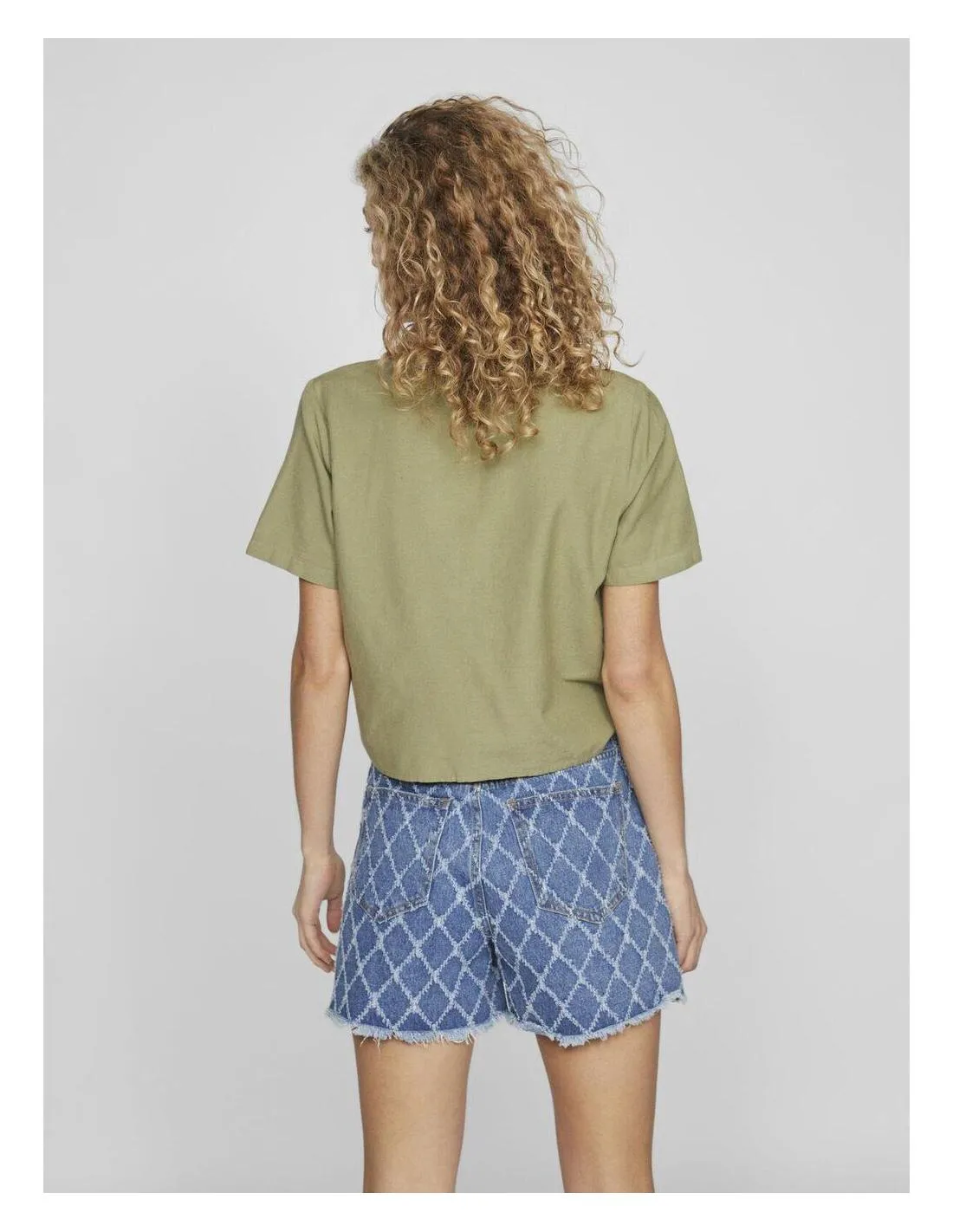 CAMISA CON NUDO KAKI VILA CLOTHES PRISILLA