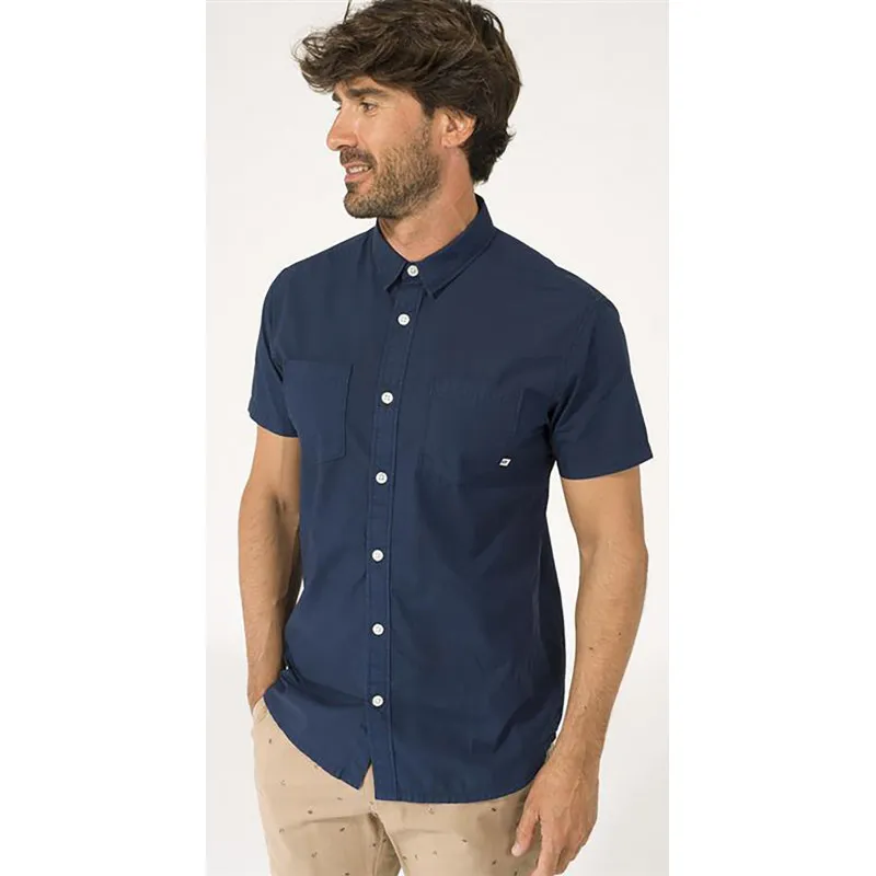 Camisa de algodón manga corta para hombre