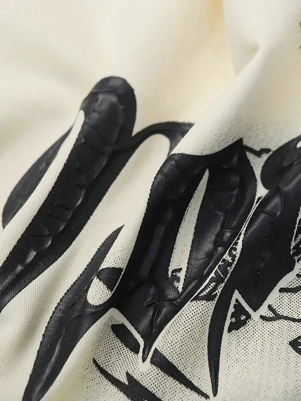 Camisa de botones con gráfico punk para hombre