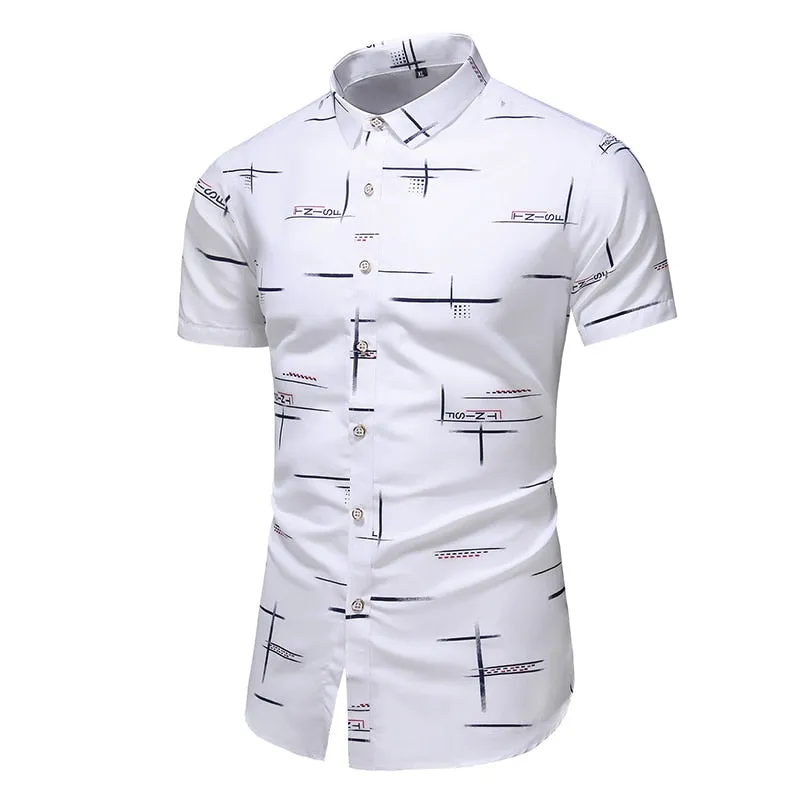 Camisa De Vestir Manga Corta Para Hombre