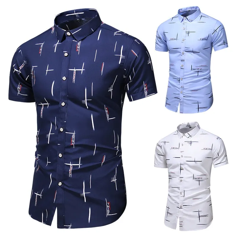 Camisa De Vestir Manga Corta Para Hombre