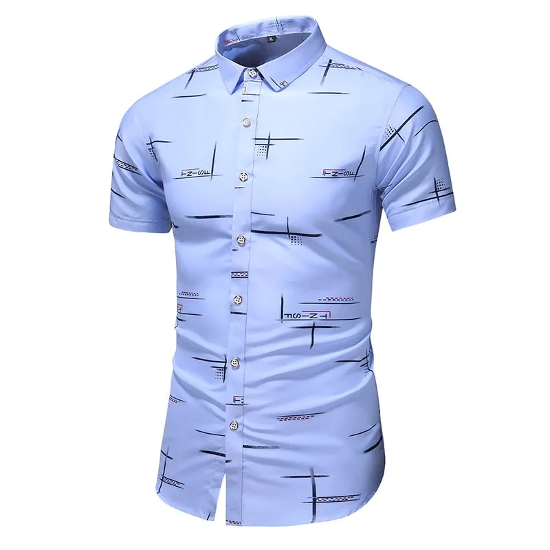 Camisa De Vestir Manga Corta Para Hombre