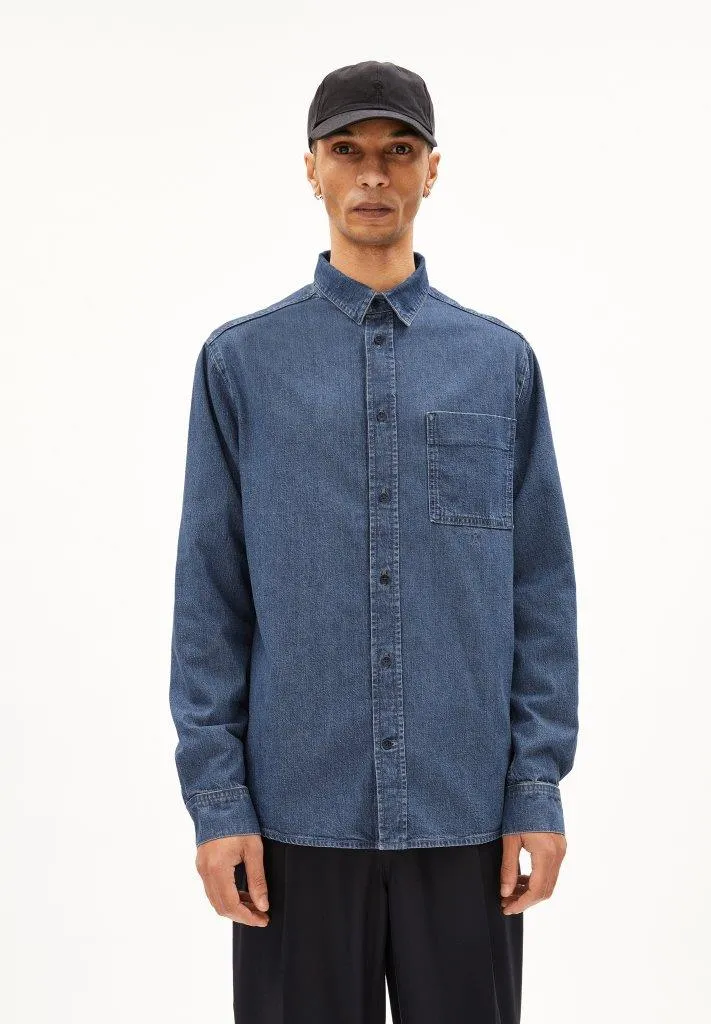 Camisa manga larga BAASO Iced indigo