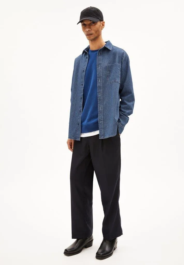 Camisa manga larga BAASO Iced indigo