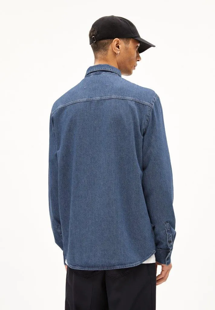 Camisa manga larga BAASO Iced indigo