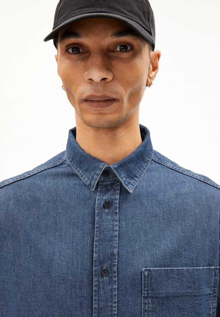 Camisa manga larga BAASO Iced indigo