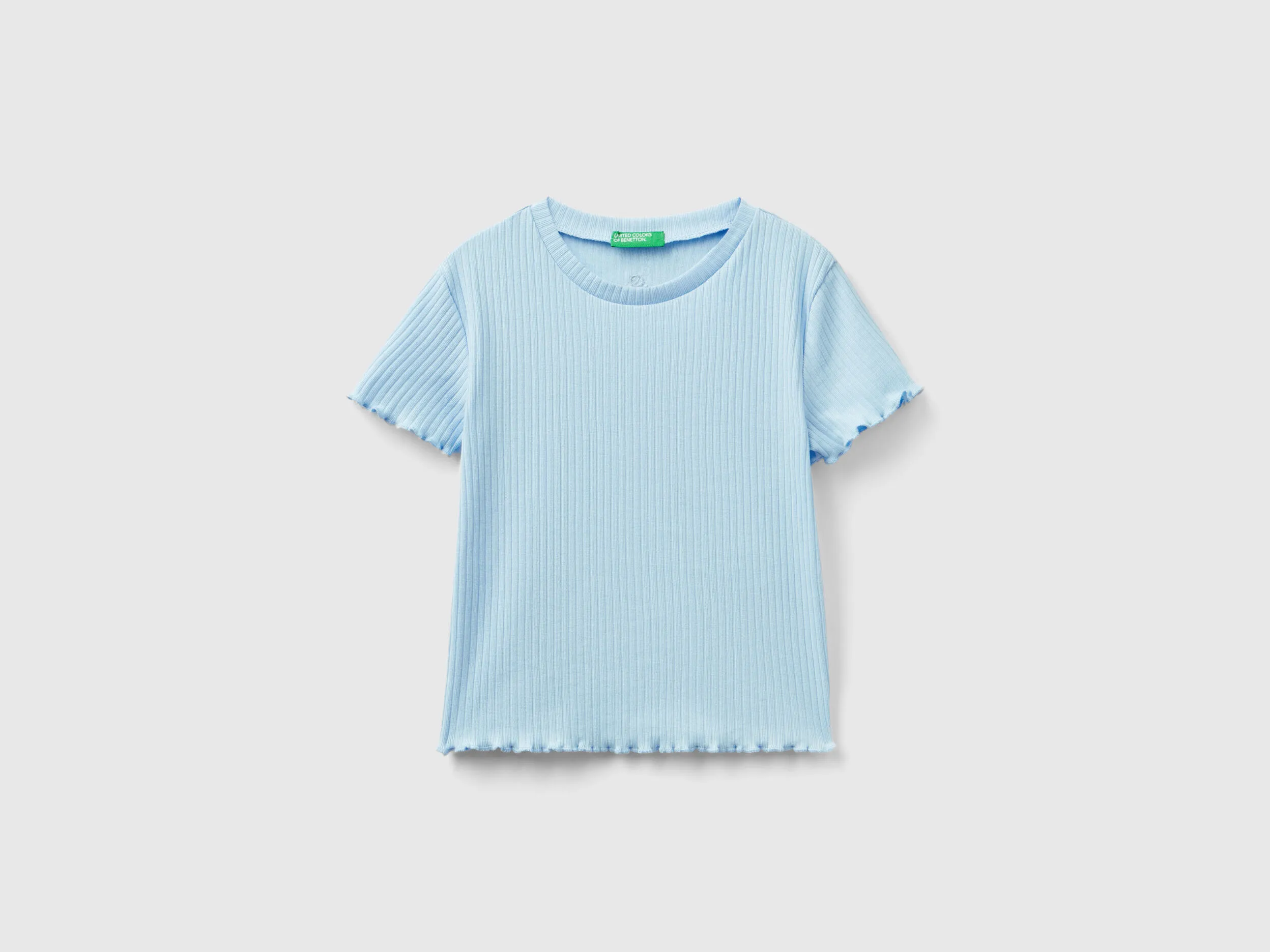 Camiseta acanalada de manga corta