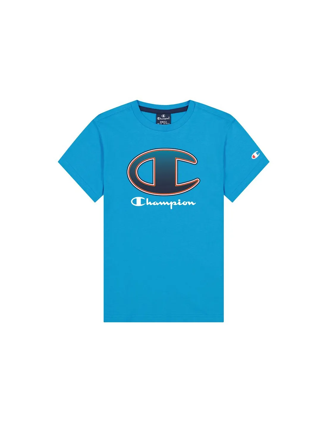 Camiseta Champion Crewneck Big Logo Boy Blue