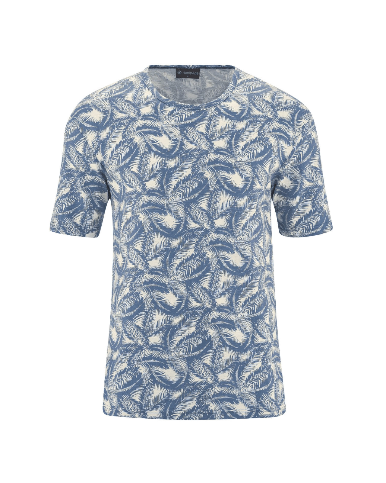 Camiseta de cáñamo y algodón orgánico, estampado palmera