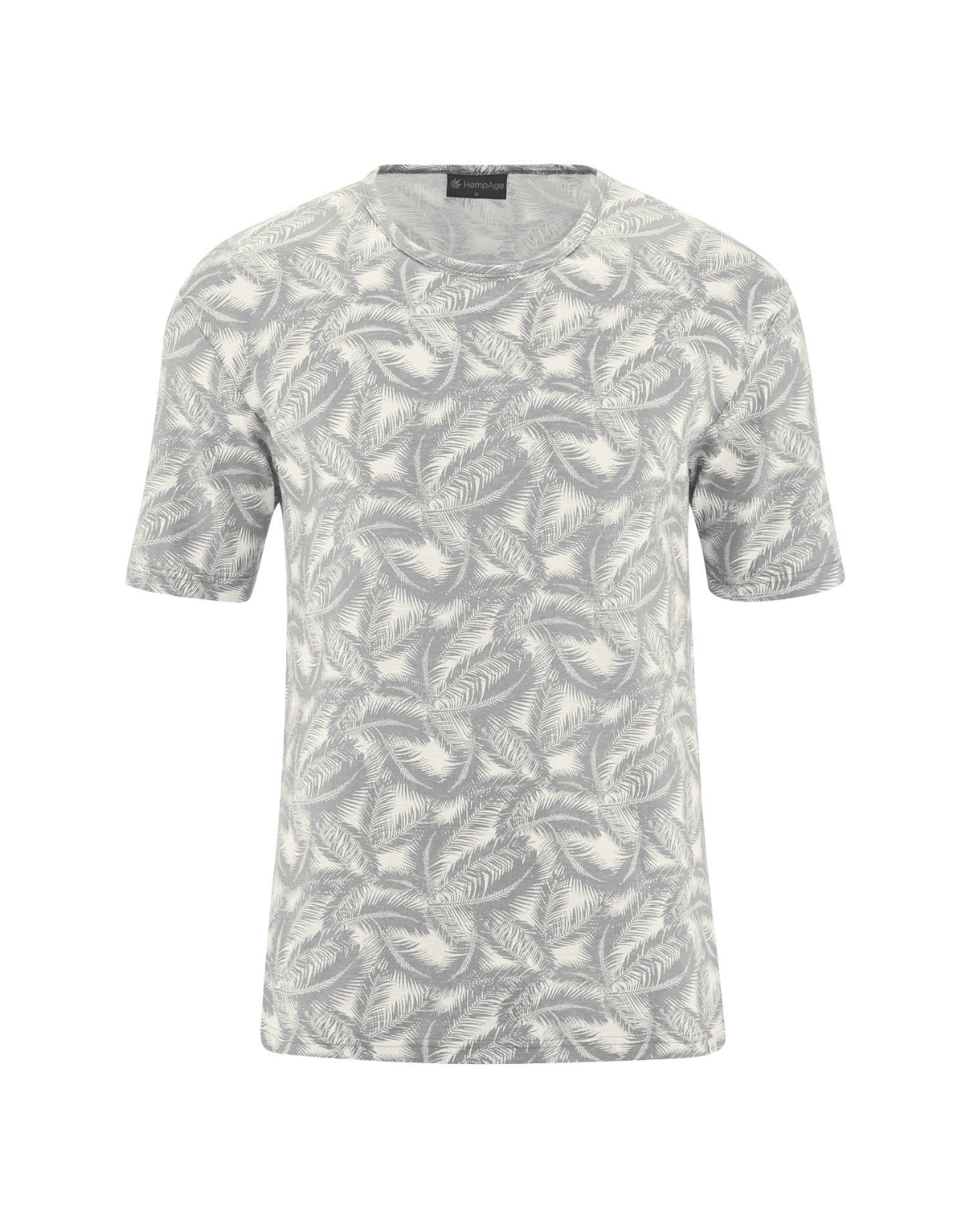 Camiseta de cáñamo y algodón orgánico, estampado palmera